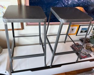 CB2 Flint Steel Counter Stool