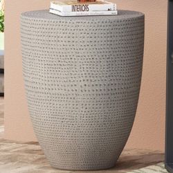 Alcona Outdoor Lightweight Concrete Side Table