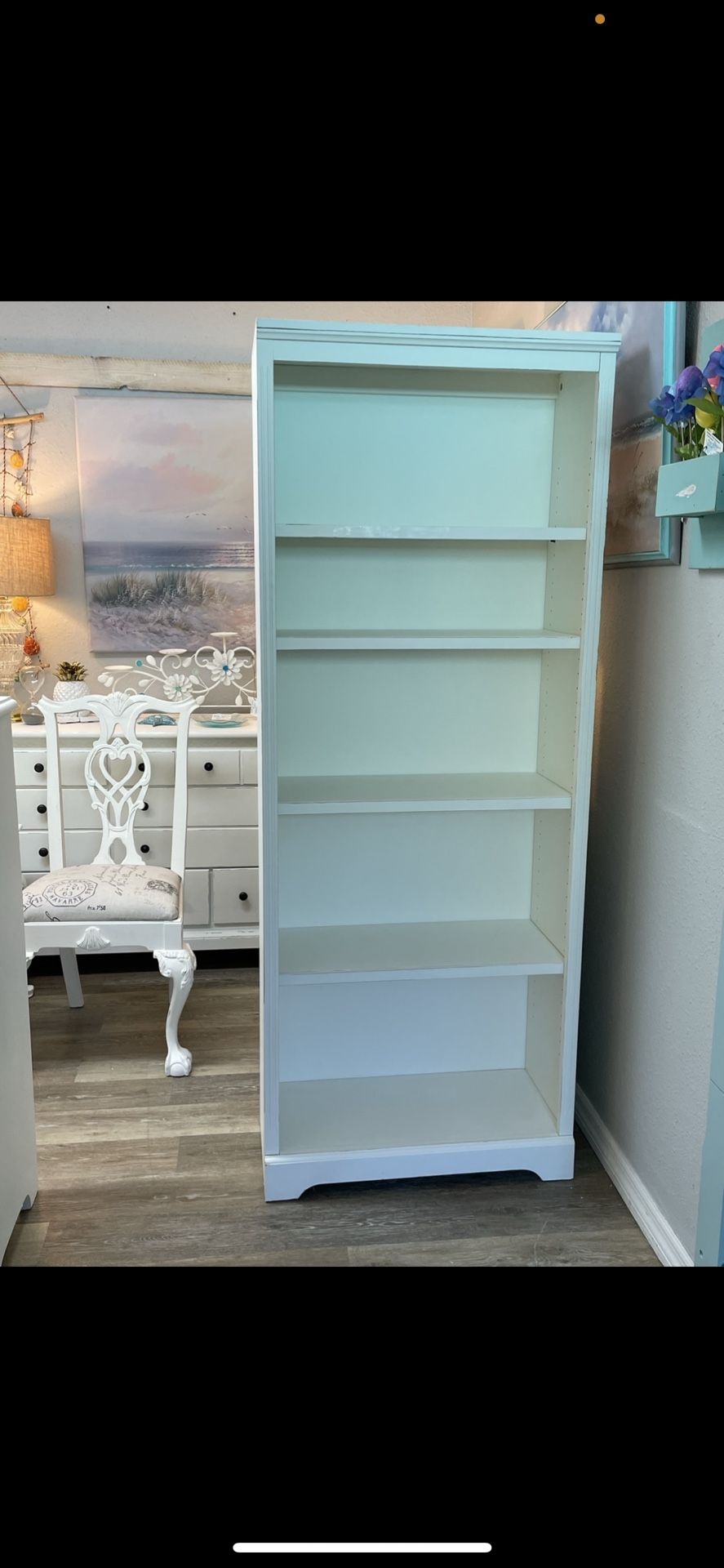 White Bookcase 72”