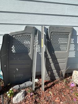 Two Pieces Of Three Part Adrian Steel Partition Set For A 2014 Ford Ecoline Van