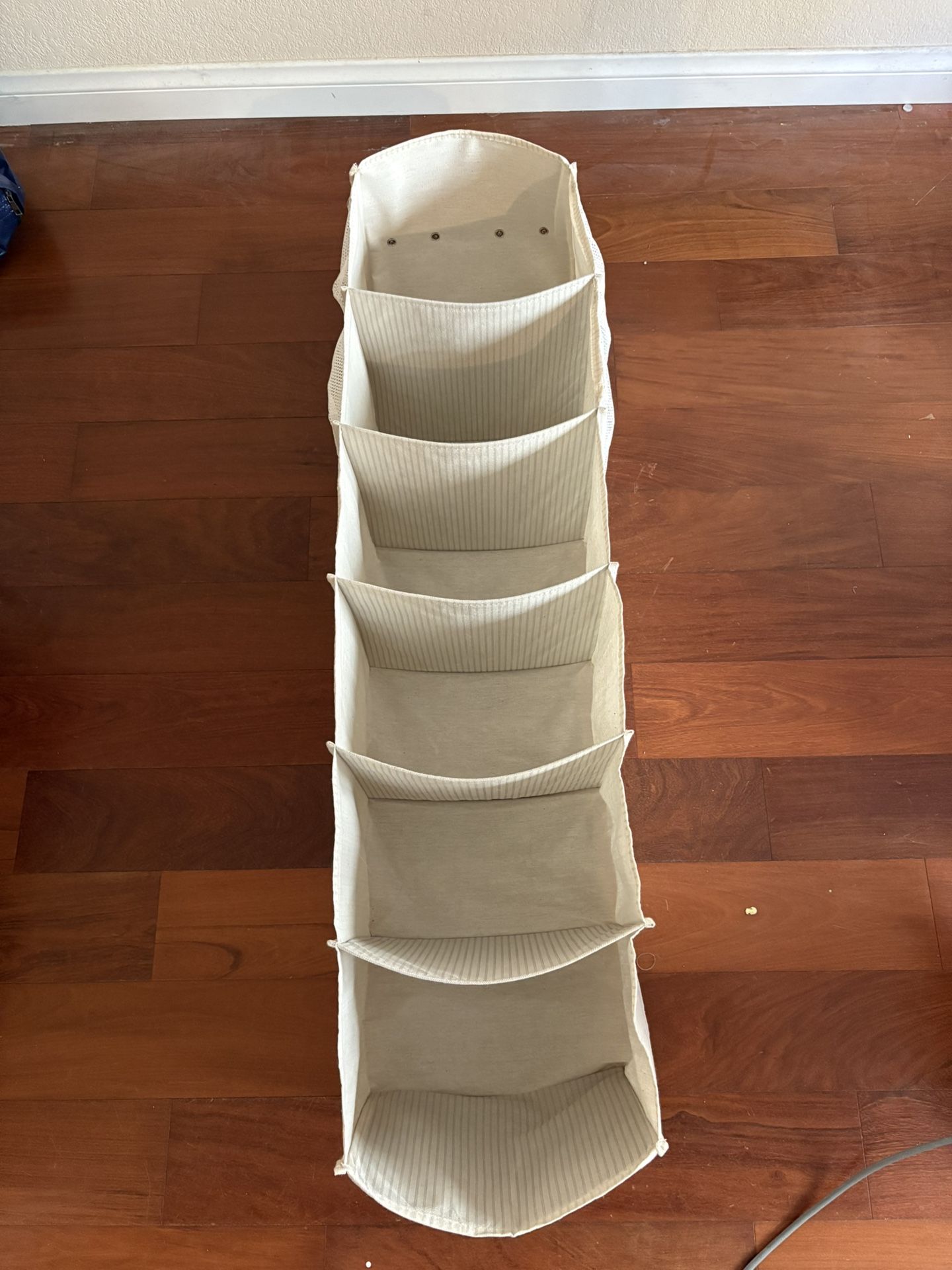 Tan Hanging Closet Organizer