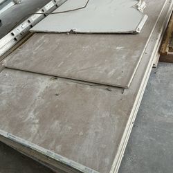 Sheetrock six sheets of half inch and two sheets of 5/8. 