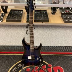 Schector Omen Elite-6 Electric Guitar See Though Blue Burst