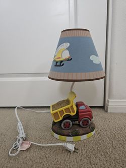 Kids Truck Nightstand Table Lamp