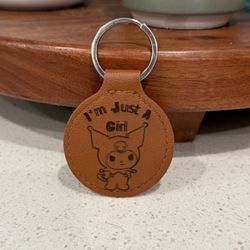 Kuromi Leather Keychain 