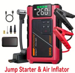 Portable Jump Starter with Air Compressor 5 in 1