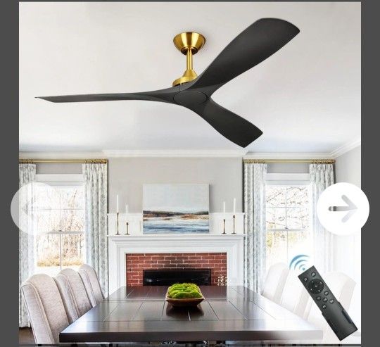 Depuley 60in Black/Gold Ceiling Fan NO LIGHT,All Products : American Fashion Style Bags On Sale