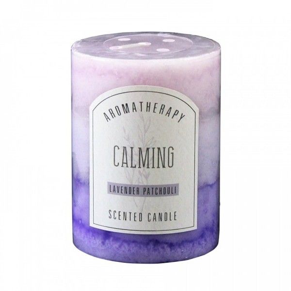 Lavender Patchouli Pillar Candle 3x4