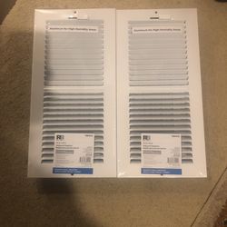 14”x 6” Sidewall Register New Lot Of 2 White 