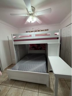Full Over Full Bunk Bed With Mattresses Included