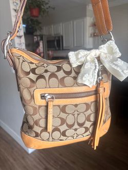 Coach Signature Slim Duffle Shoulder Bag