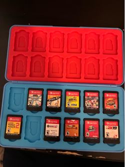 Nintendo Switch Games + Sonic Game Card Case