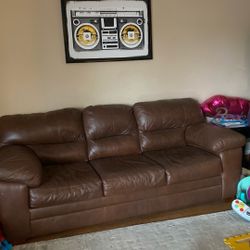 Leather Couch And Recliner