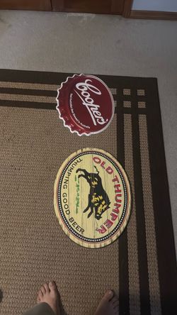 Coopers & Old Thumper Beer Signs Set