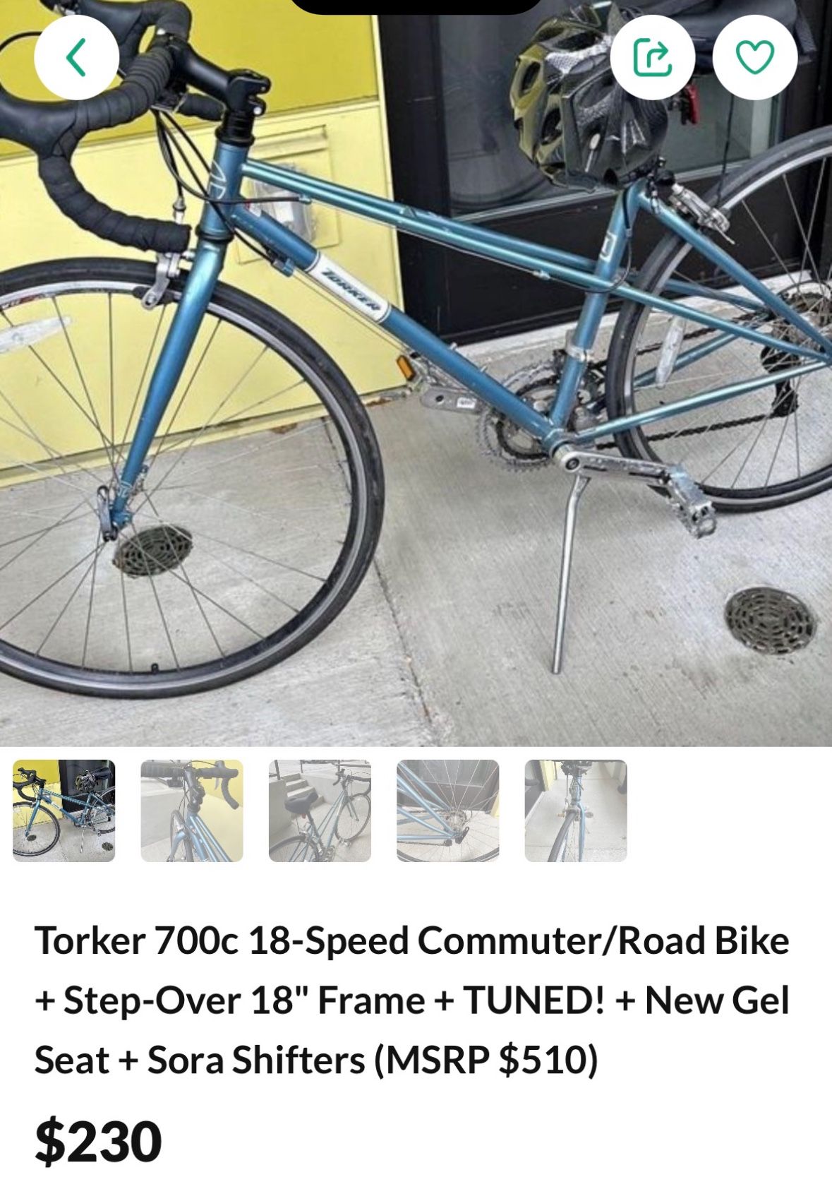 Torker 700c 18 speed Commuter/Road bike Stepover 18” Frame TUNED w