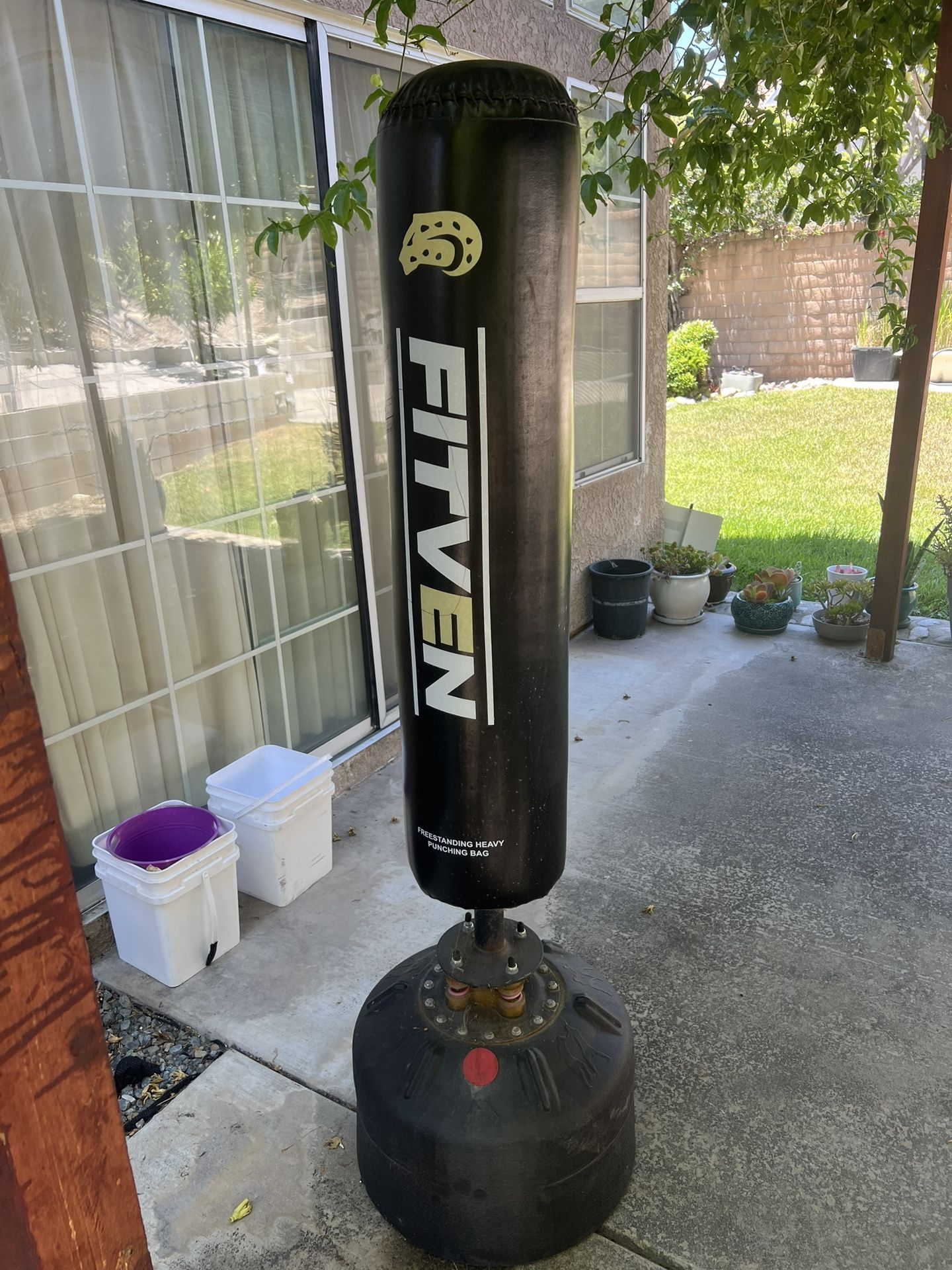 Punching Bag With Gloves
