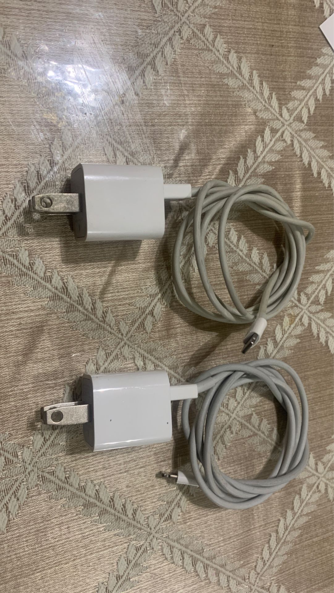 Two iPhone chargers