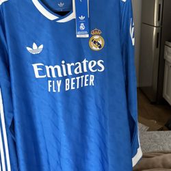 Away Madrid Jersey Long Sleeve 