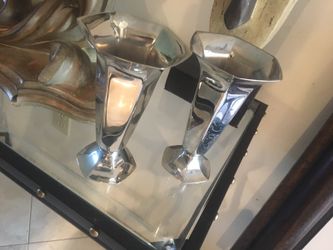 Mirrored candle holders