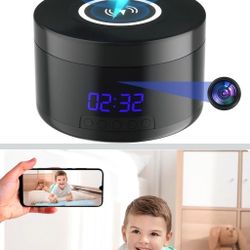 Indoor Camera With Clock Ans Wireless Charging