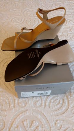 Nine West leather wedge sandals