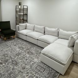 White/Cream Sectional Cloud Couch