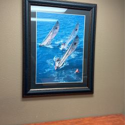 Sailing Office Picture Framed US Cup 