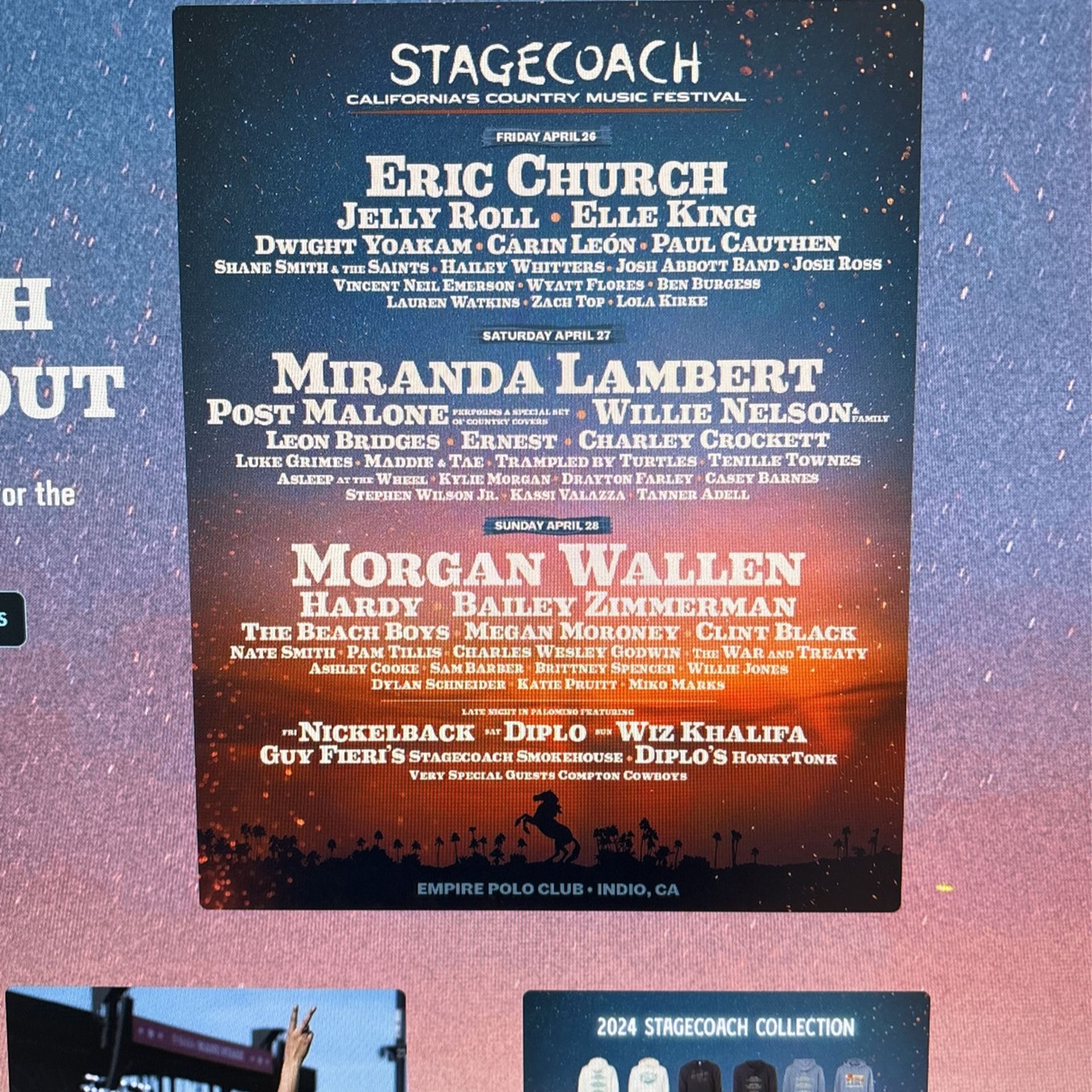 Stagecoach 2024 Tickets Three day passes 26,27,28