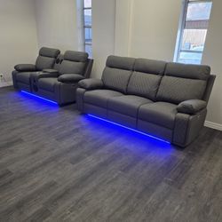 ✨GRAY SOFA SET (SOFA - LOVESEAT)