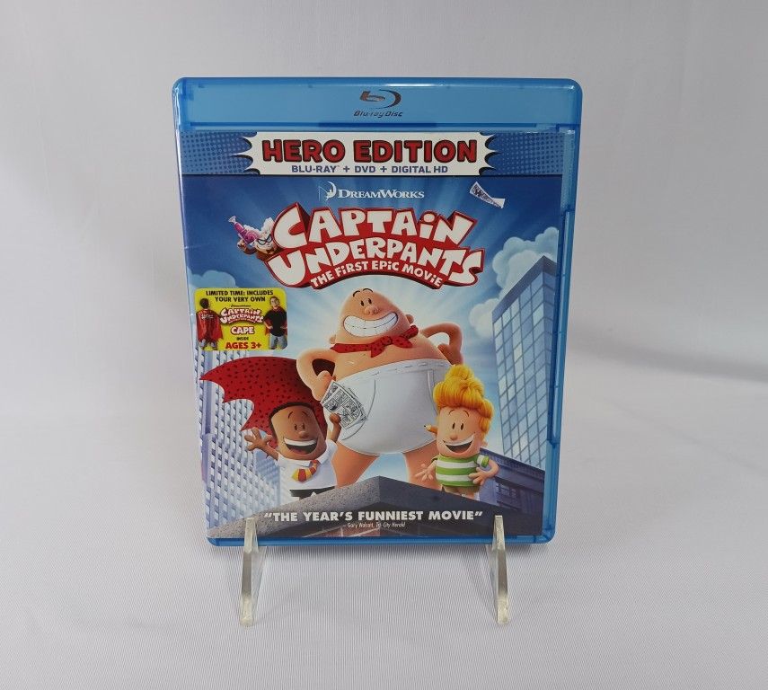 Captain Underpants: The First Epic Movie (Hero Edition) (Blu-ray, 2017)