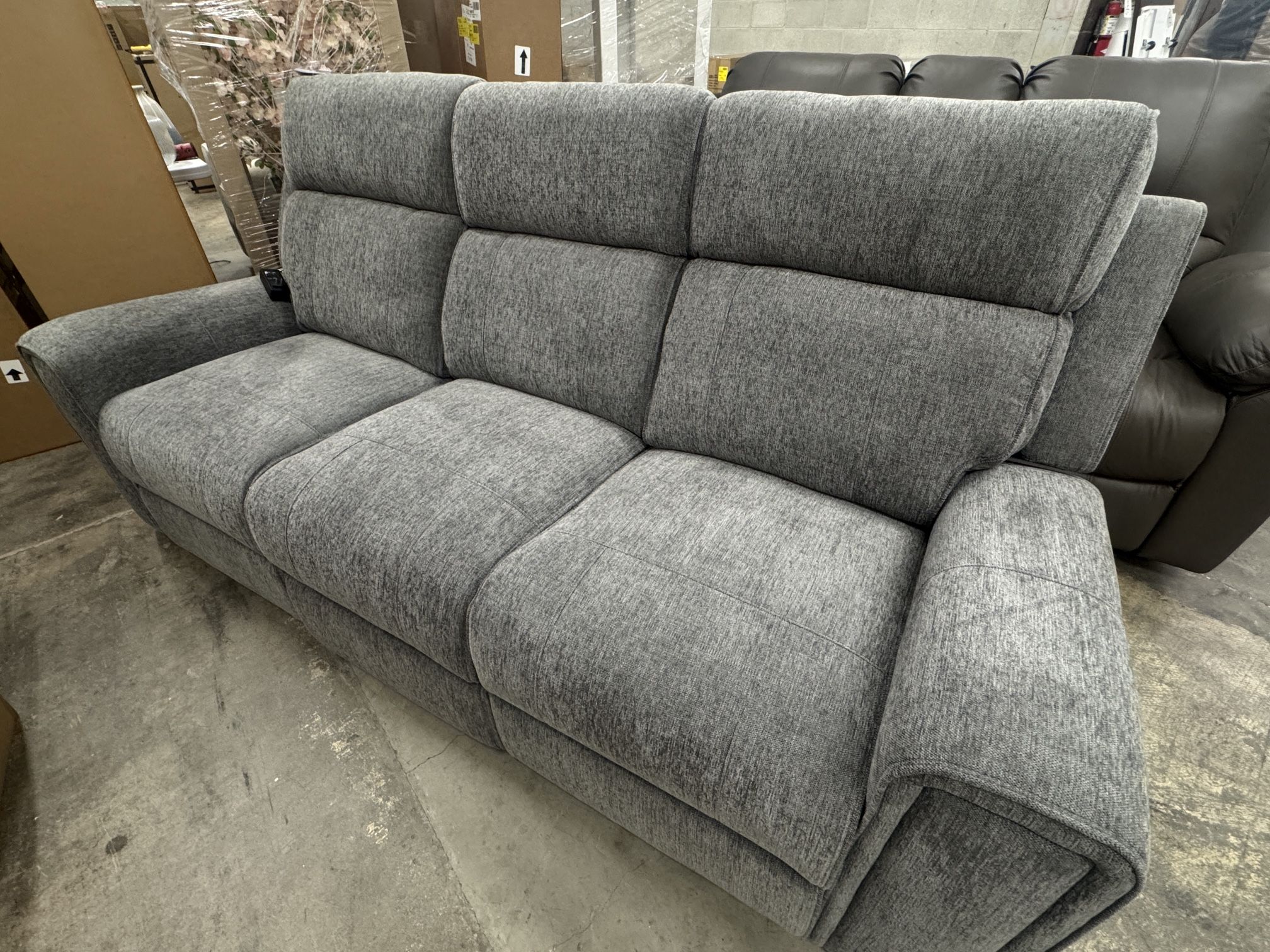 Power Sofa Recliner Headrest Gray