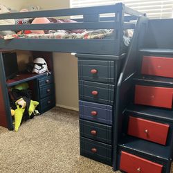 Kids Bed/desk + Nursery Organizers 