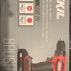 SKIL PWRCore 20 Brushless 20V 1/2 Inch Drill Driver with battery and charger
