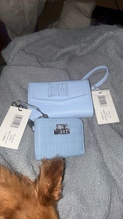 Steve Madden Light Blue Wallet Set (2-Piece Bundle) NWT