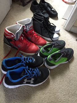 Shoes the Nike force are 11 and half and the others are all size 11