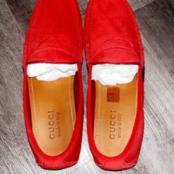 Gucci Sued Loafers 