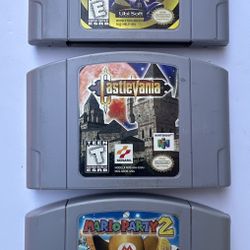 Lot (3) Buck Bumble, Mario Party 2 & Castlevania N64 Authentic And Tested Games