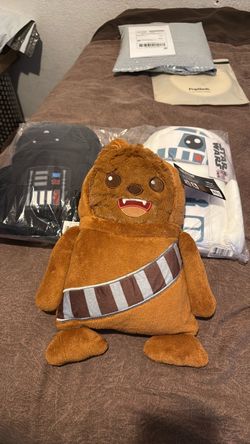 3 Star Wars Plush Stuffed character, toddler blanket