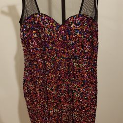 Multicolored Sequin Party Dress!