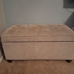 Used Dusty Sage Colored Ottoman