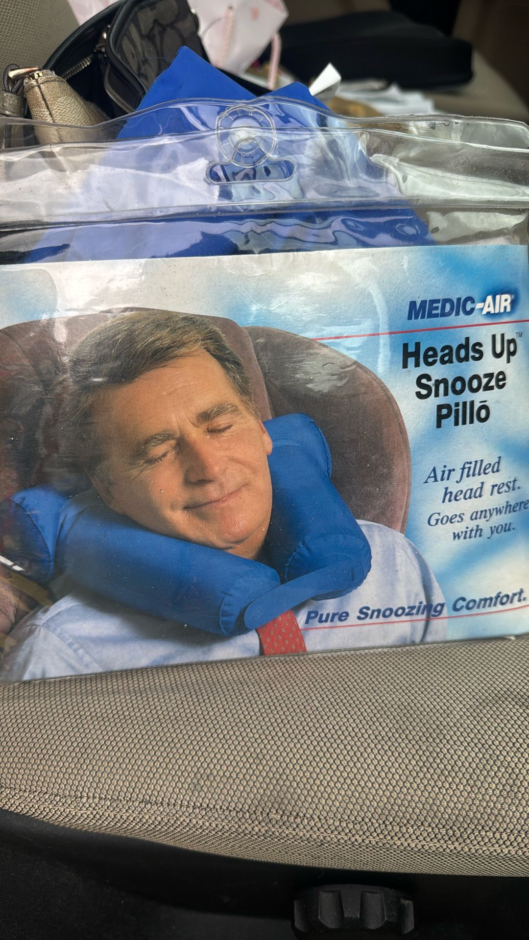 Heads Up Snooze Pillo Air Filled Goes Anywhere With You