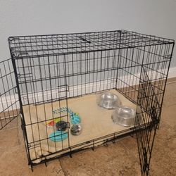 Brand new Lrg'xl Dog -Cat Crates,  2 Door Folding Puppy Kennel Animal Cage With Tray Up To 70lbs Dog Kennel $60 Pet  Add A Bed For $15  De Mascota 