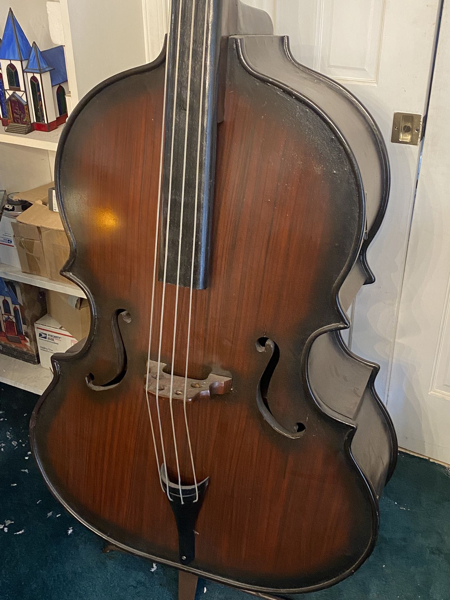 Double Bass Instrument (rack for wine/media)