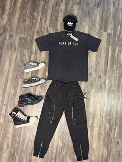 Rick Owen’s Pants, Fear of God Shirt, Rick Owen’s Sneakers, Maison Mihara Yasuhiro, or Balenciaga Shoes and chrome hearts hat Brand New
