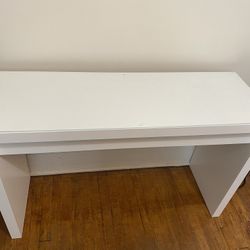 White glass top Vanity 