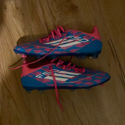 Rarely Used Adidas F50 Academies Blue/Pink Color Way Size 11