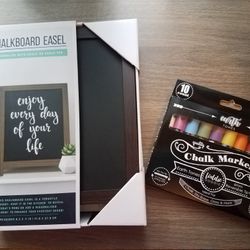 Chalkboard Easel With Markers