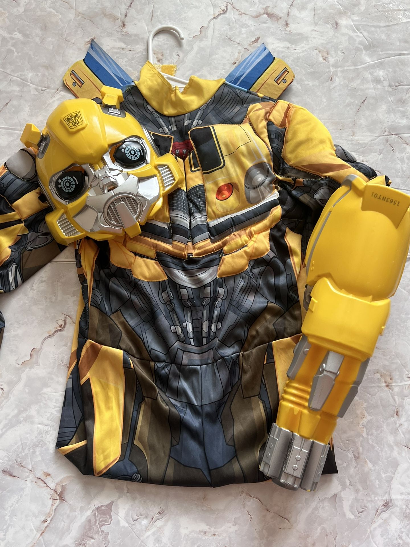 Transformers Boys Size 8 Bumblebee With  Arm Piece Halloween Cosplay Costume 