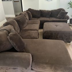 Sofa with Chaise Lounge And Ottoman