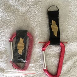 New  Official  Chevrolet Carabiner Red  Keychains 